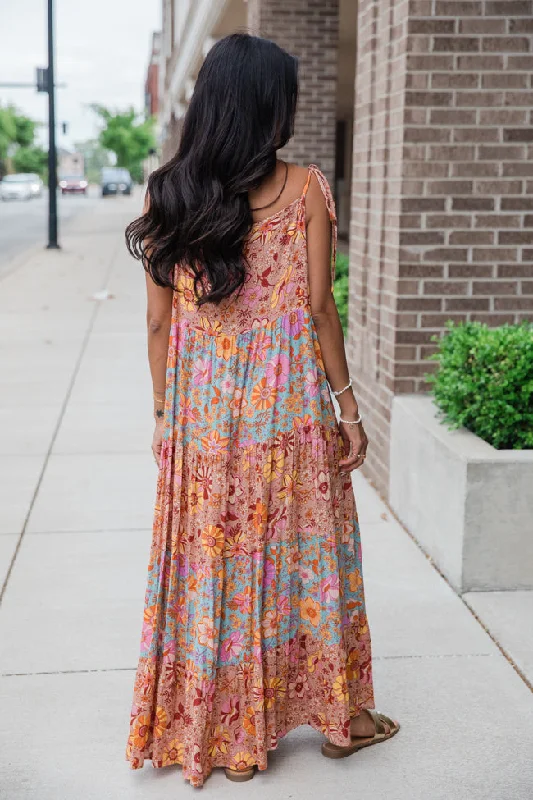 Enchanted To Meet You Multi Print Maxi Dress