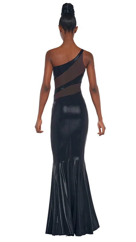 SNAKE MESH FISHTAIL GOWN