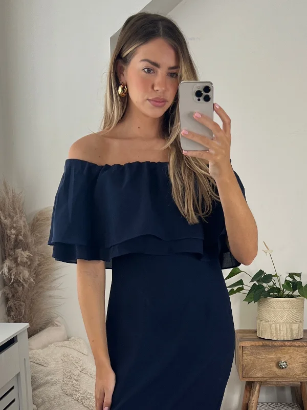 Tara Bandeau Dress / Navy