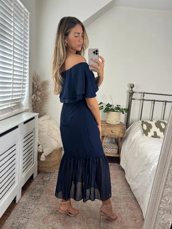 Tara Bandeau Dress / Navy