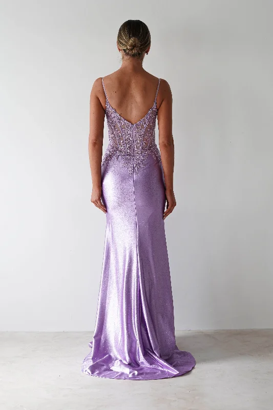 Eternity Glitter Bodycon Gown | Lilac