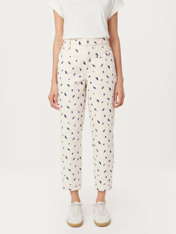 The Linda Floral Balloon Jean in White