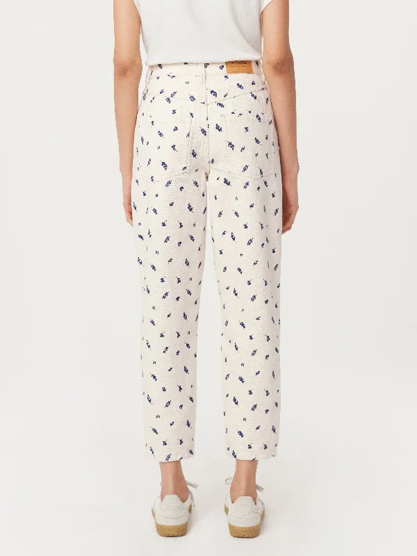 The Linda Floral Balloon Jean in White