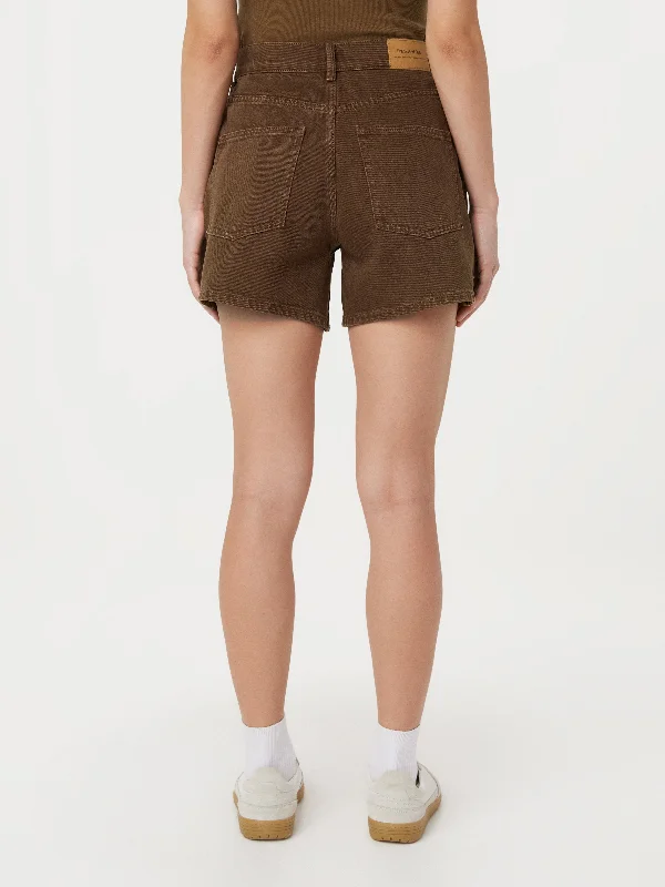 The Courtney Loose Denim Short in Sepia