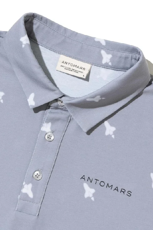 Spaceship Pattern Polo Men