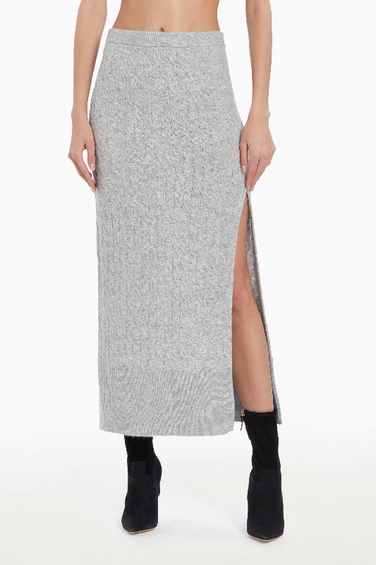 Amanda Uprichard Isla Skirt in Light Heather Grey