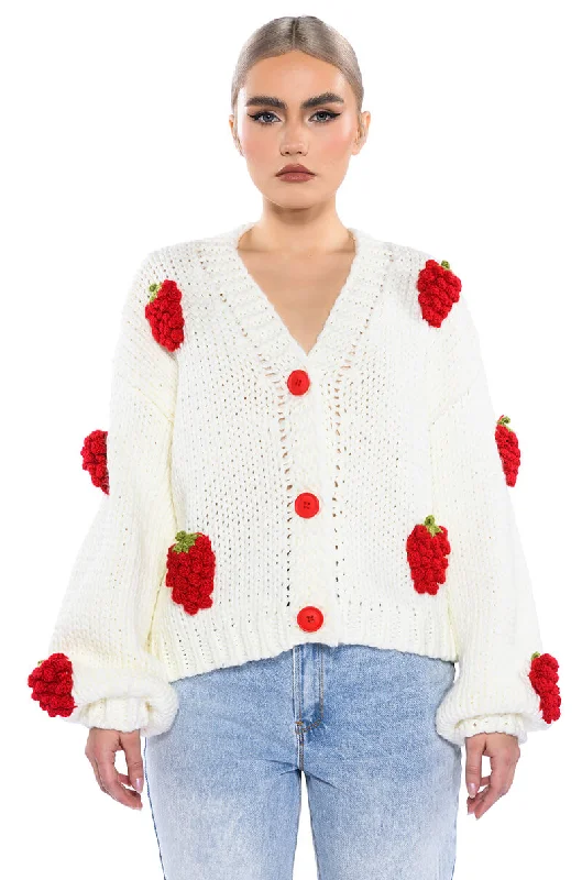 BERRIES BUTTON CARDIGAN