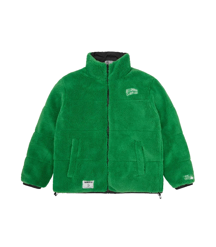 FIRST DOWN REVERSIBLE BUBBLE DOWN JACKET - GREEN/BLACK