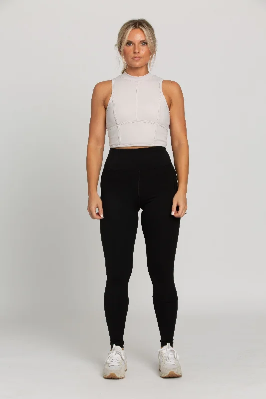 Black Lined Athletic Leggings