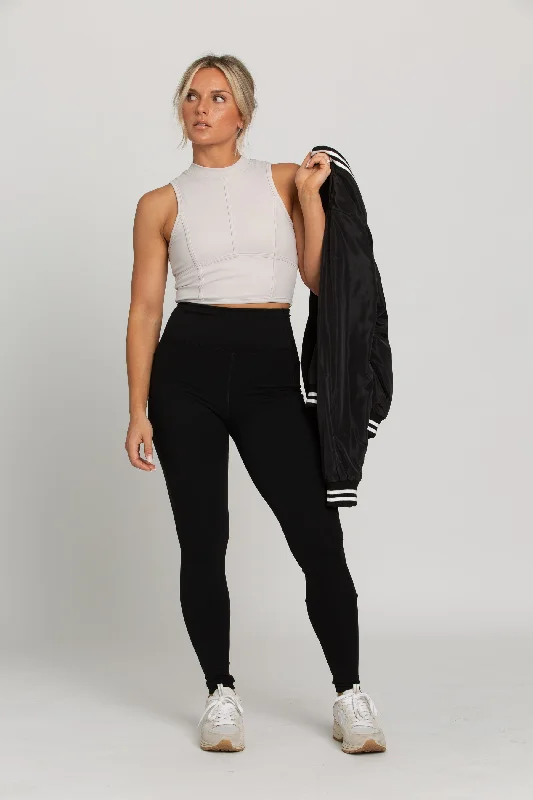 Black Lined Athletic Leggings