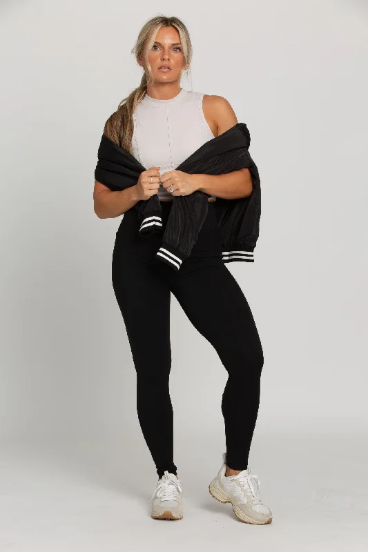 Black Lined Athletic Leggings