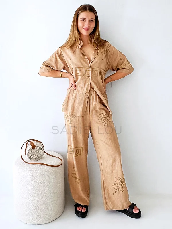 By Frankie / Zeus Pant set - Fawn