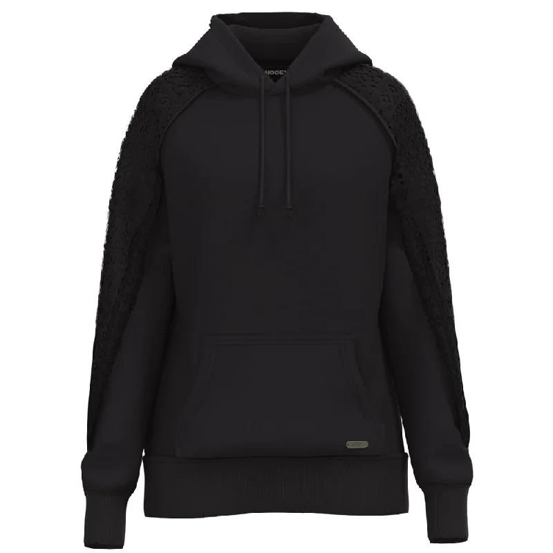 ""Chaparral"" Black w/Crochet Mesh Hoody