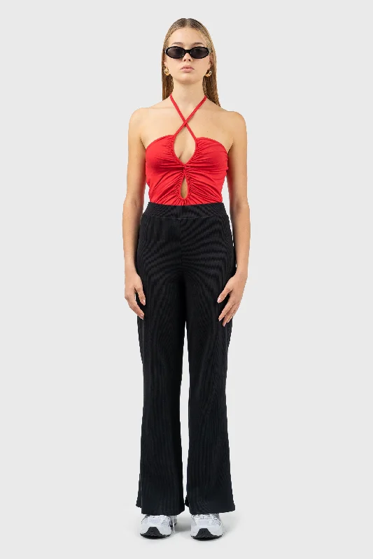 Cut Out Detail Halter Neck Bodysuit