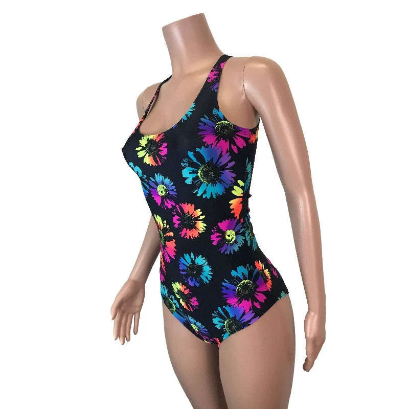 SALE - XL ONLY - Bodysuit - Electric Daisy Neon