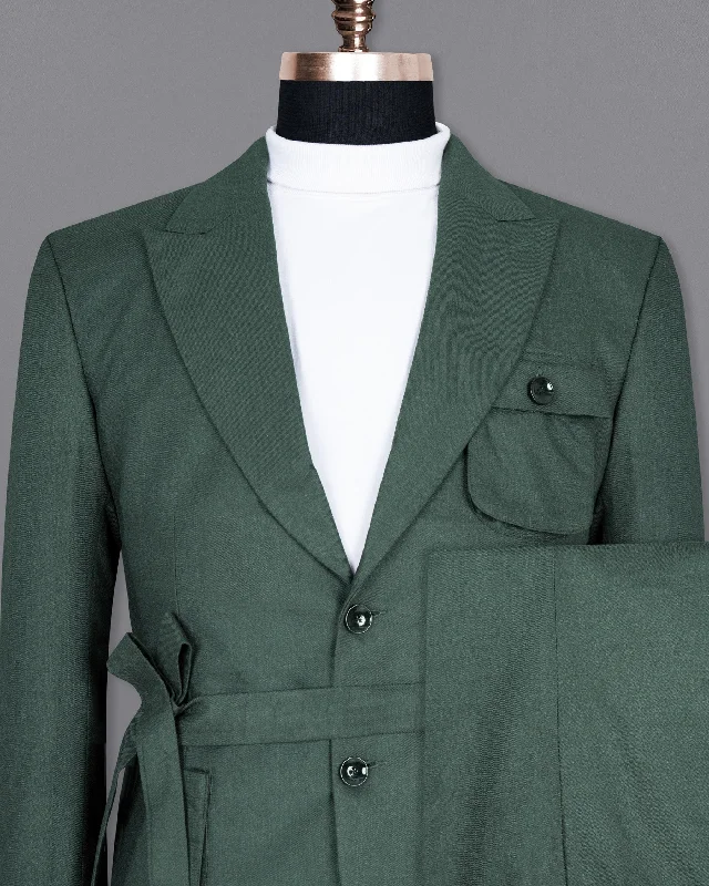 Firefly Green Wool Rich Sports Suit