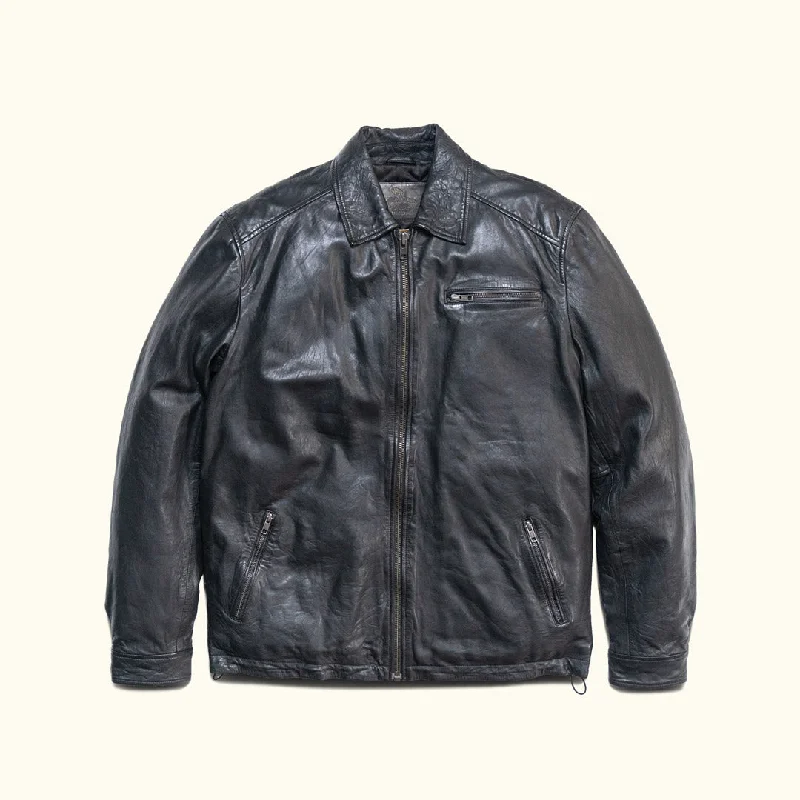 Glenwood Leather Driving Jacket | Vintage Black