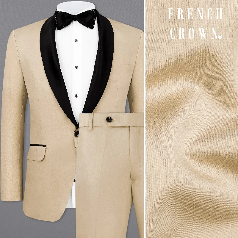 Hazelnut Cream Subtle Sheen Tuxedo Suit