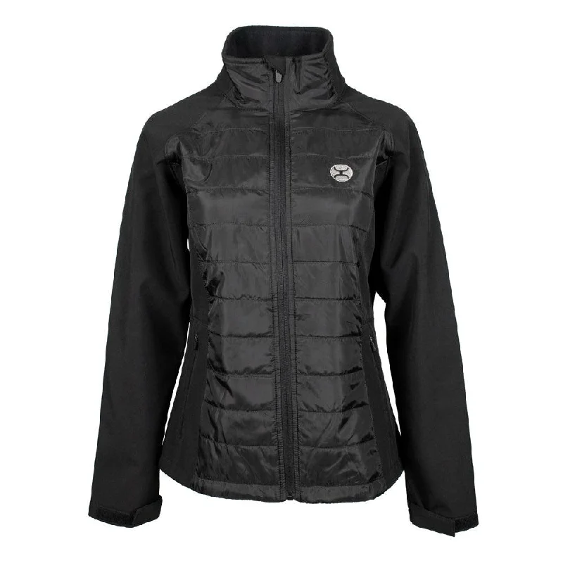 ""Ladies Softshell Jacket"" Black Full Zip