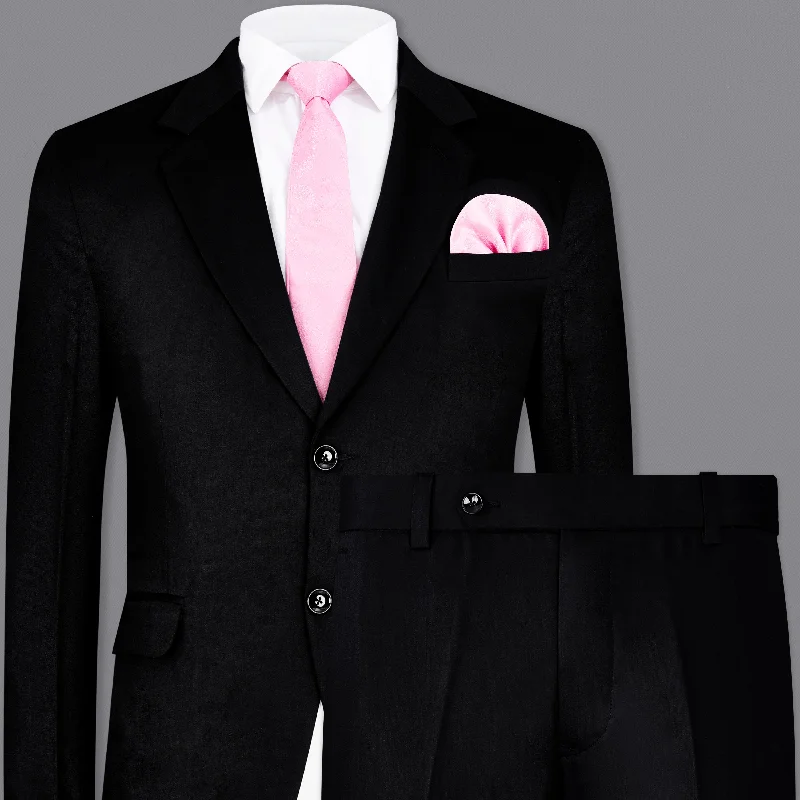 Jade Black Subtle Sheen Suit