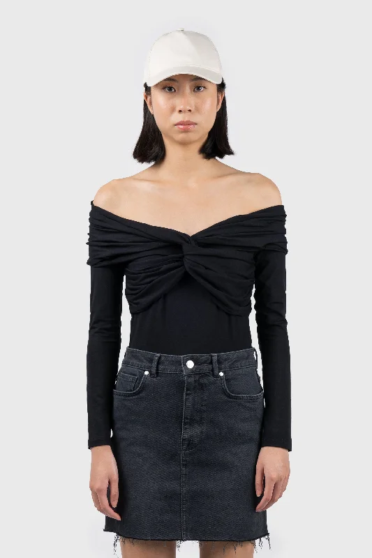 Off the Shoulder Jersey Bodysuit