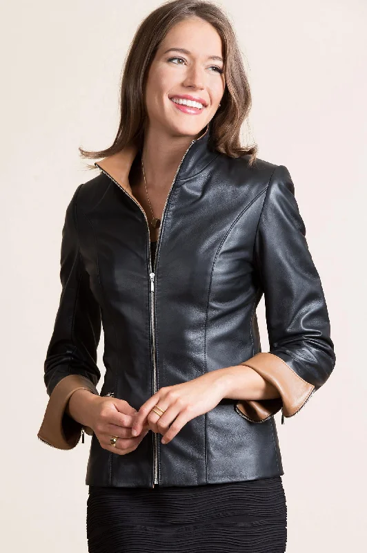 Katie Napa Lambskin Leather Jacket