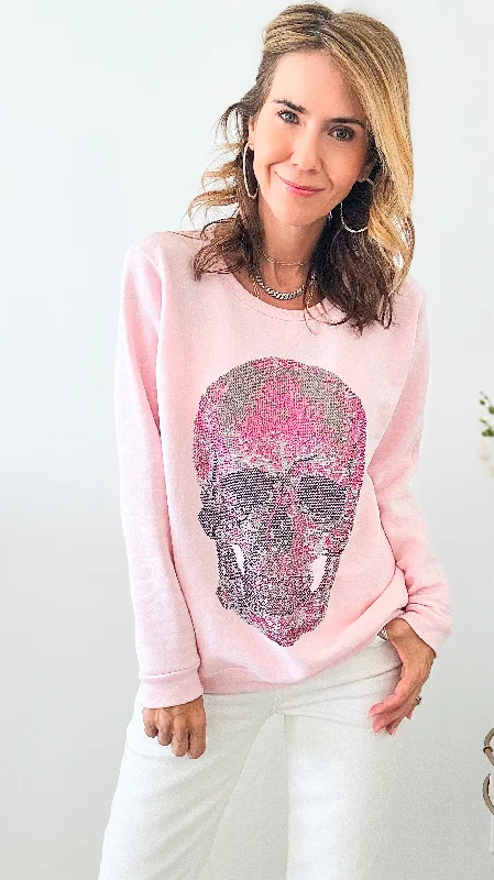 CUSTOM Pink Skull Classic Sweatshirt