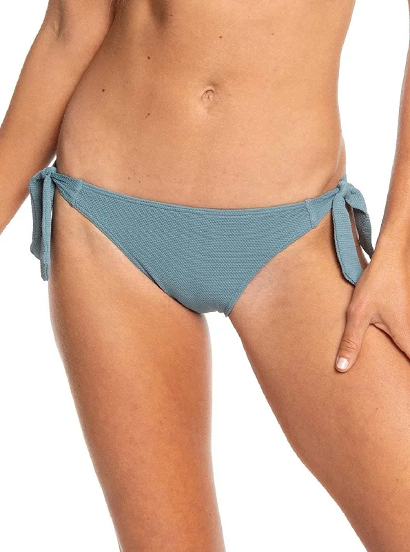 Roxy Women's Seas the Day Textured Side-Tie Bikini Bottoms, Blno, XS