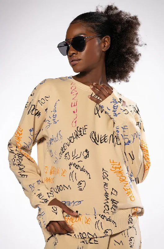 ROYALTY DRAWING CREWNECK SWEATSHIRT