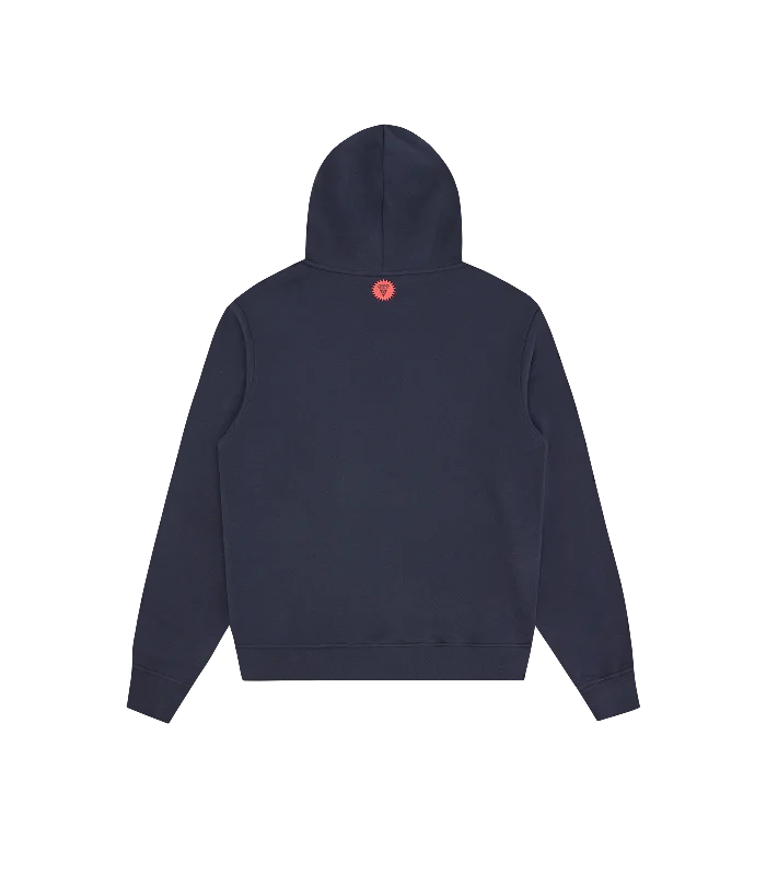 RUNNING DOG POPOVER HOOD - NAVY