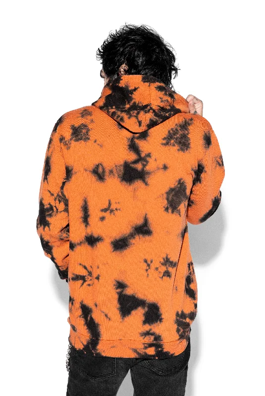 Skeleton Stew  - Orange Lightning Dye Pullover