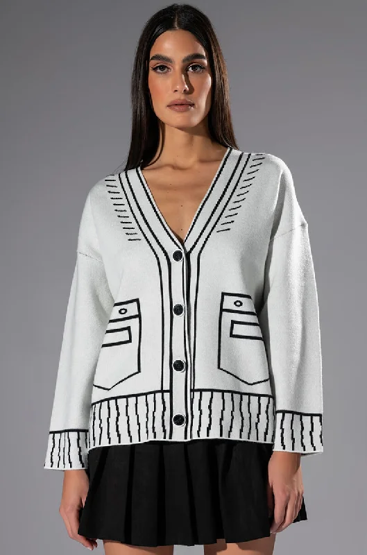 SKETCHY OVERSIZED CARDIGAN