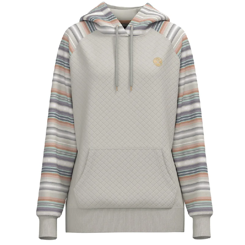 ""Summit"" Cream/Serape w/Quilted Pattern Hoody