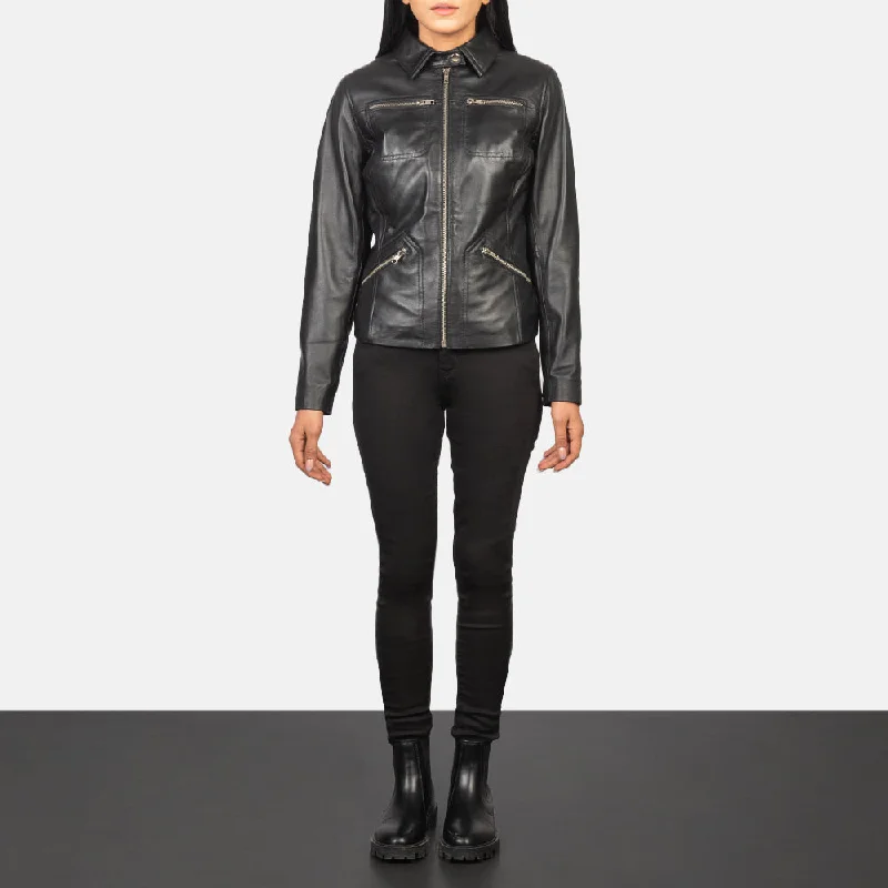 Tomachi Black Leather Jacket