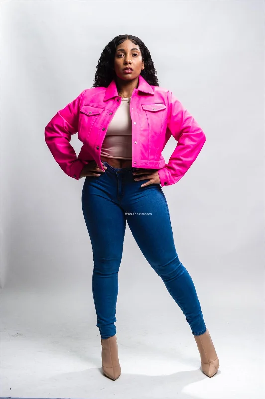 Women's Jean Jacket [Pink]