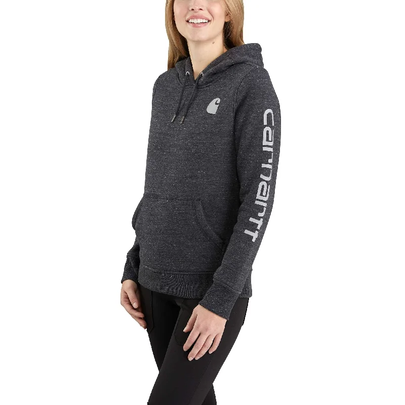 Women's Relaxed Fit Midweight Logo Sleeve Graphic Sweatshirt