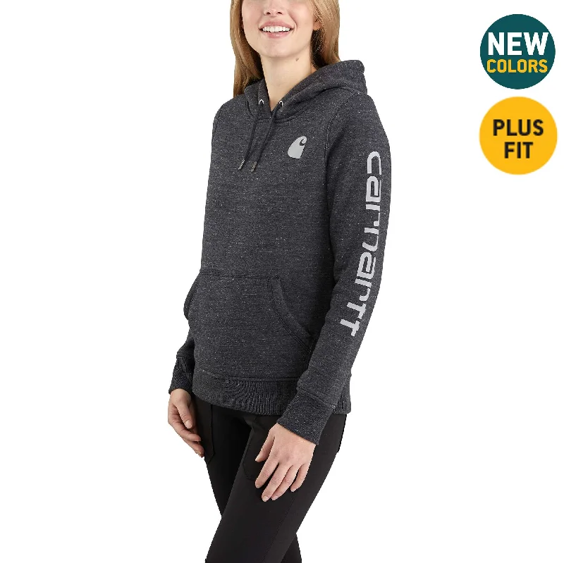 Women's Relaxed Fit Midweight Logo Sleeve Graphic Sweatshirt