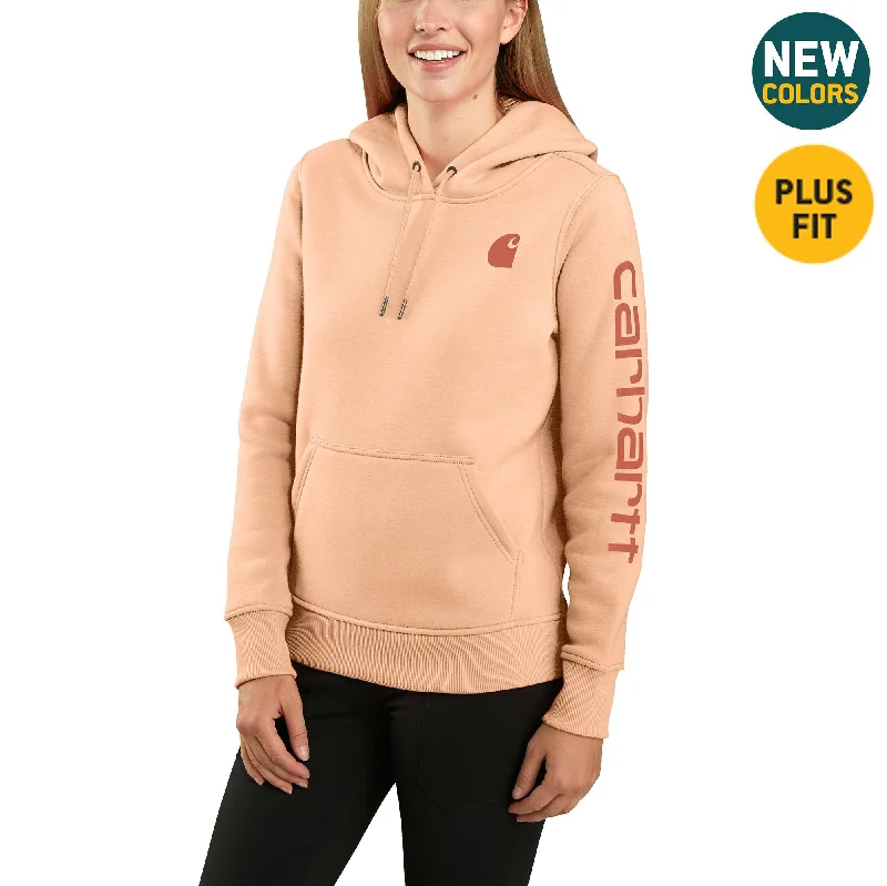 Women's Relaxed Fit Midweight Logo Sleeve Graphic Sweatshirt