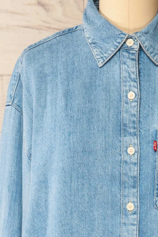 Workington | Oversized Blue Denim Shirt