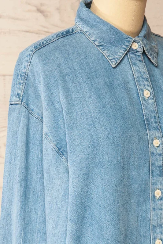 Workington | Oversized Blue Denim Shirt