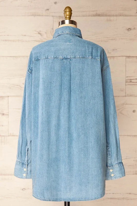 Workington | Oversized Blue Denim Shirt