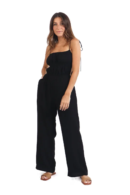 Black Wide-Leg Jumpsuit