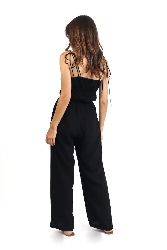 Black Wide-Leg Jumpsuit