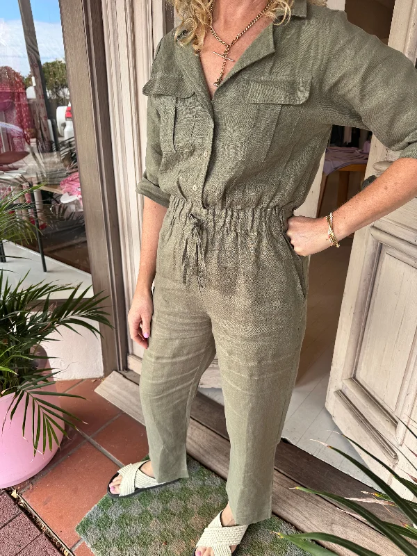 CELINE JUMPSUIT | Army Green