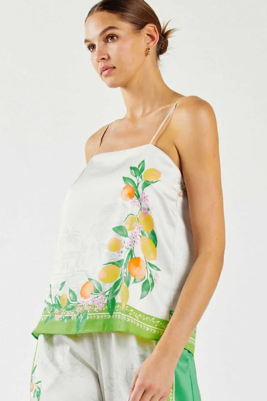 Citrus Garden Silk Tank