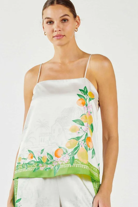 Citrus Garden Silk Tank