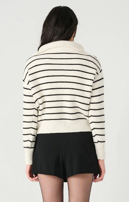 Dex Striped Half Zip Sweater