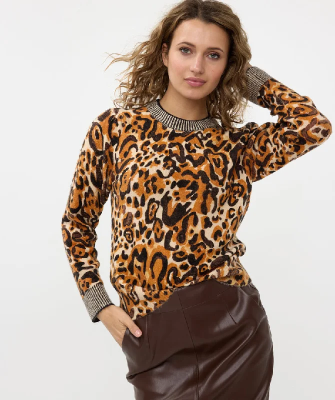 Esqualo Animal Print Sweater