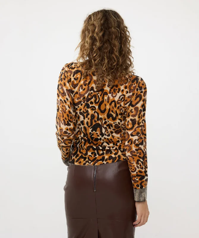 Esqualo Animal Print Sweater