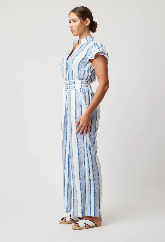 POSITANO VISCOSE LINEN JUMPSUIT | Sorrento Stripes